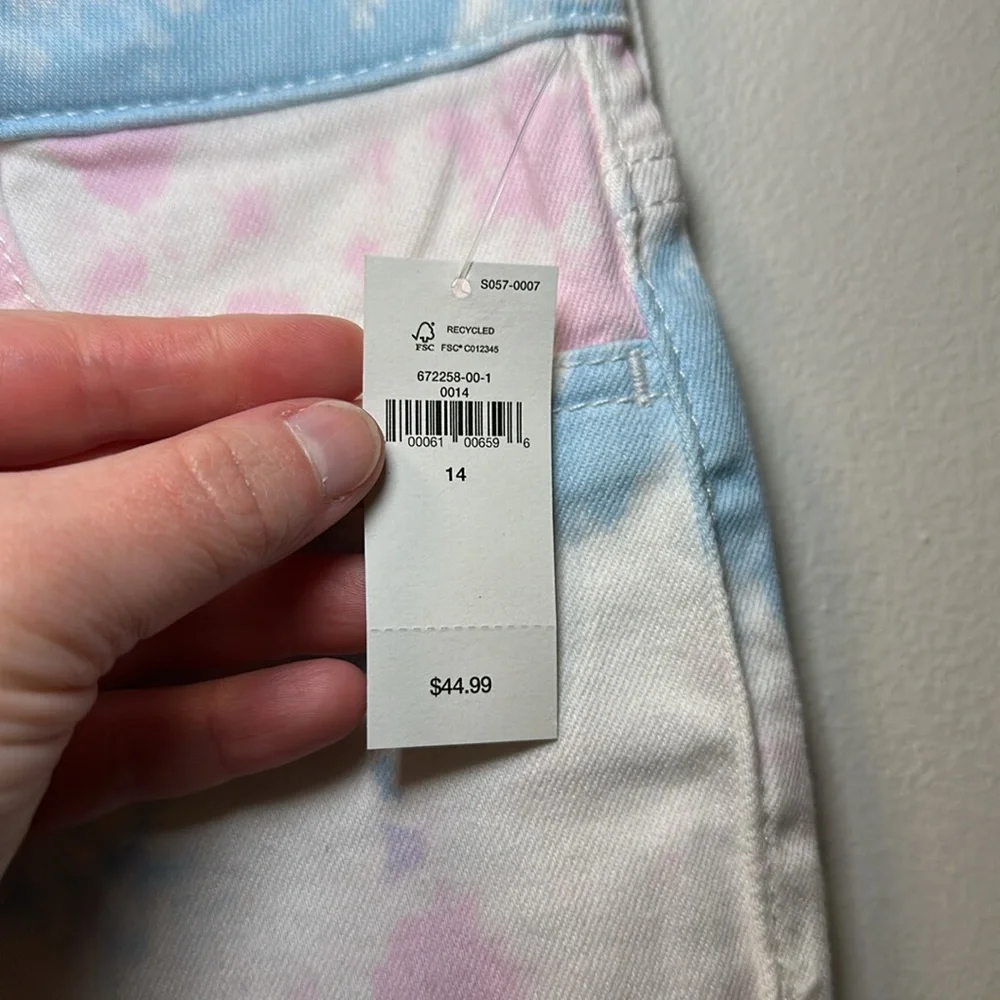 Gap Girls Pink/Blue Tie Dye High Stretch Ankle Jegging Sz 14